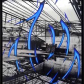 K. Porte d’Orleans reflections 2016  acrylique, aérosol et photographie sérigraphiée sur plaque d’aluminium brossé 100x75cm  - 3000